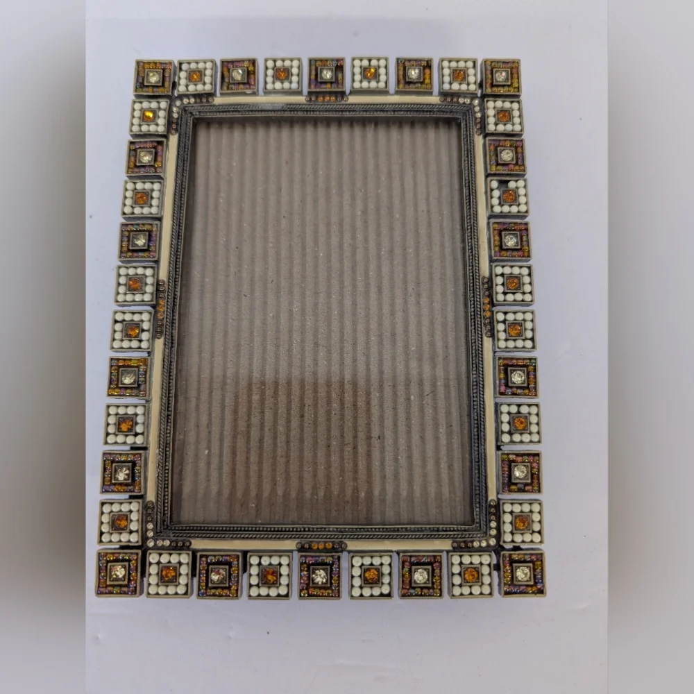 VINTAGE Picture Frame In Multicolor Crystal Bronze